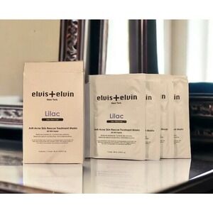 ELVIS + ELVIN NEW YORK Lilac Anti-Acne Skin Rescue Treatment Masks 4 Pcs 0.95oz